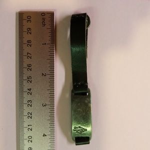 Leather and metal A & F bracelet